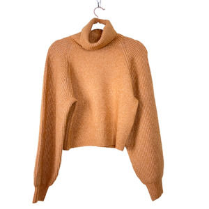 Topshop Brown Camel Rib Turtleneck Sweater NWT Size US 0-2